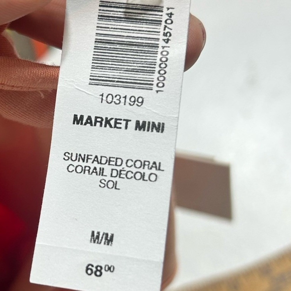 NEW Aritzia Wilfred Women's Market Mini Dress Sunfaded Coral Size Medium $68 - Picture 3 of 5